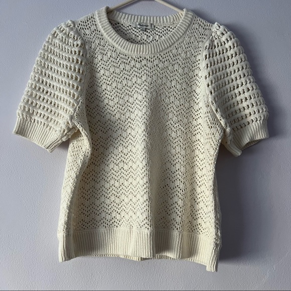 Madewell Atwater Crochet Sweater Tee 